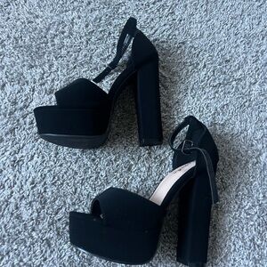 Elegant Black Platform Heels